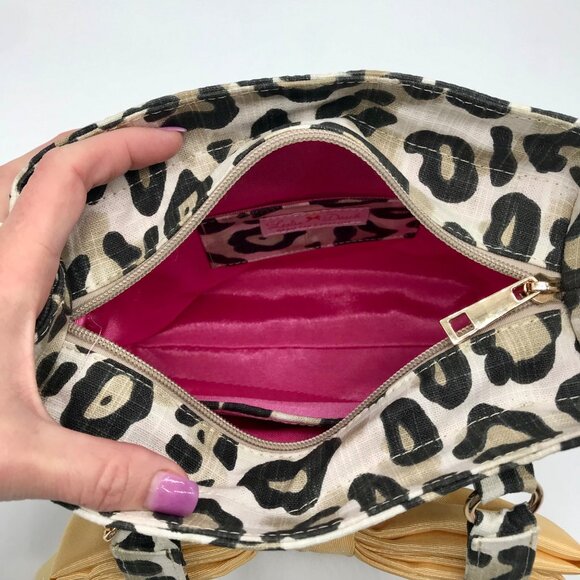 Leslie Dasch Dress For Cocktails Cotton Leopard The Worth Handbag - Picture 11 of 11